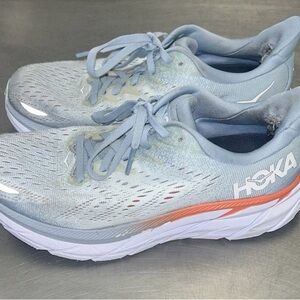 Hoka Women's Sky Blue and Coral Athletic Shoes 8.5 D